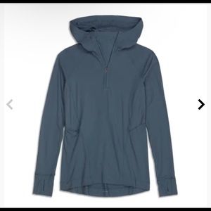 Lululemon Blue Warm Stabilizer Half Zip Hoodie